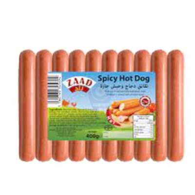 ZAAD CHICKEN SPICY HOT DOG 400GR