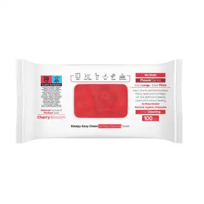 SLEEPY WIPES CHERRY SCENT 100 PCS